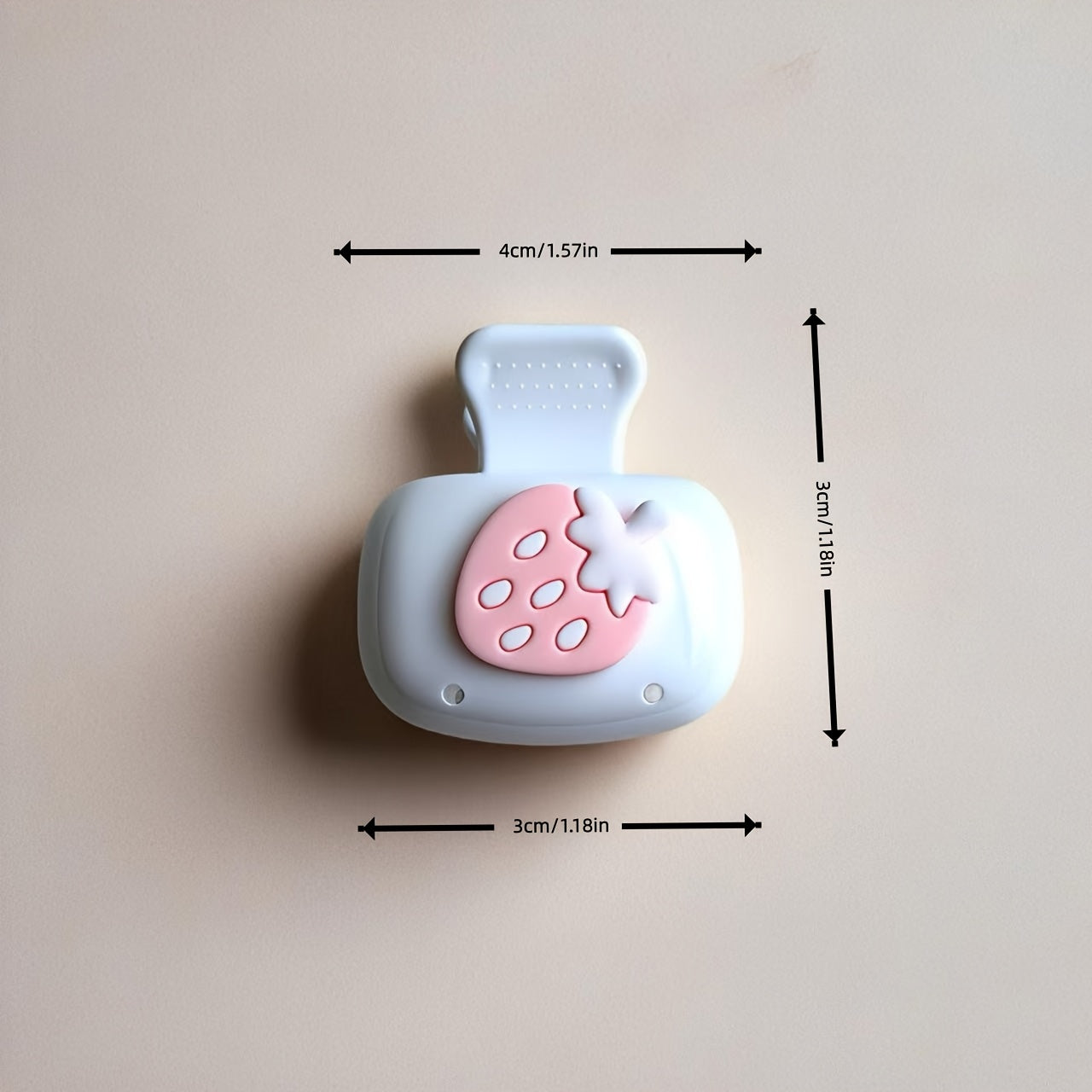 2pcs Cute Toothbrush Holder Travel Containers, Strawberry Toothbrush Holder Design Style, Colors Pink White Design Elements Suitable for Home Bathroom Dorm Hotel Studio Convenient to Carry When Traveling